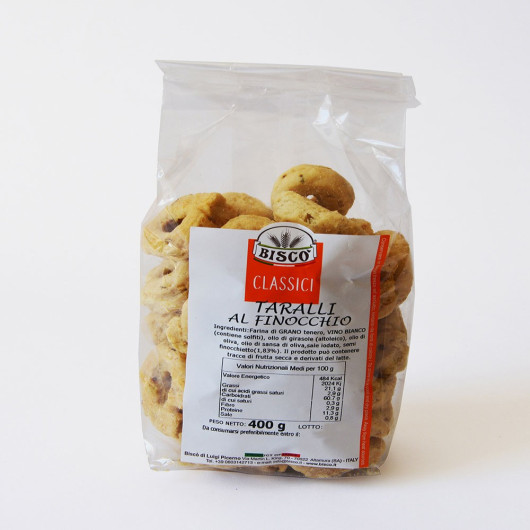 Taralli s sladkim janežem in oljčnim oljem ročno narejeni