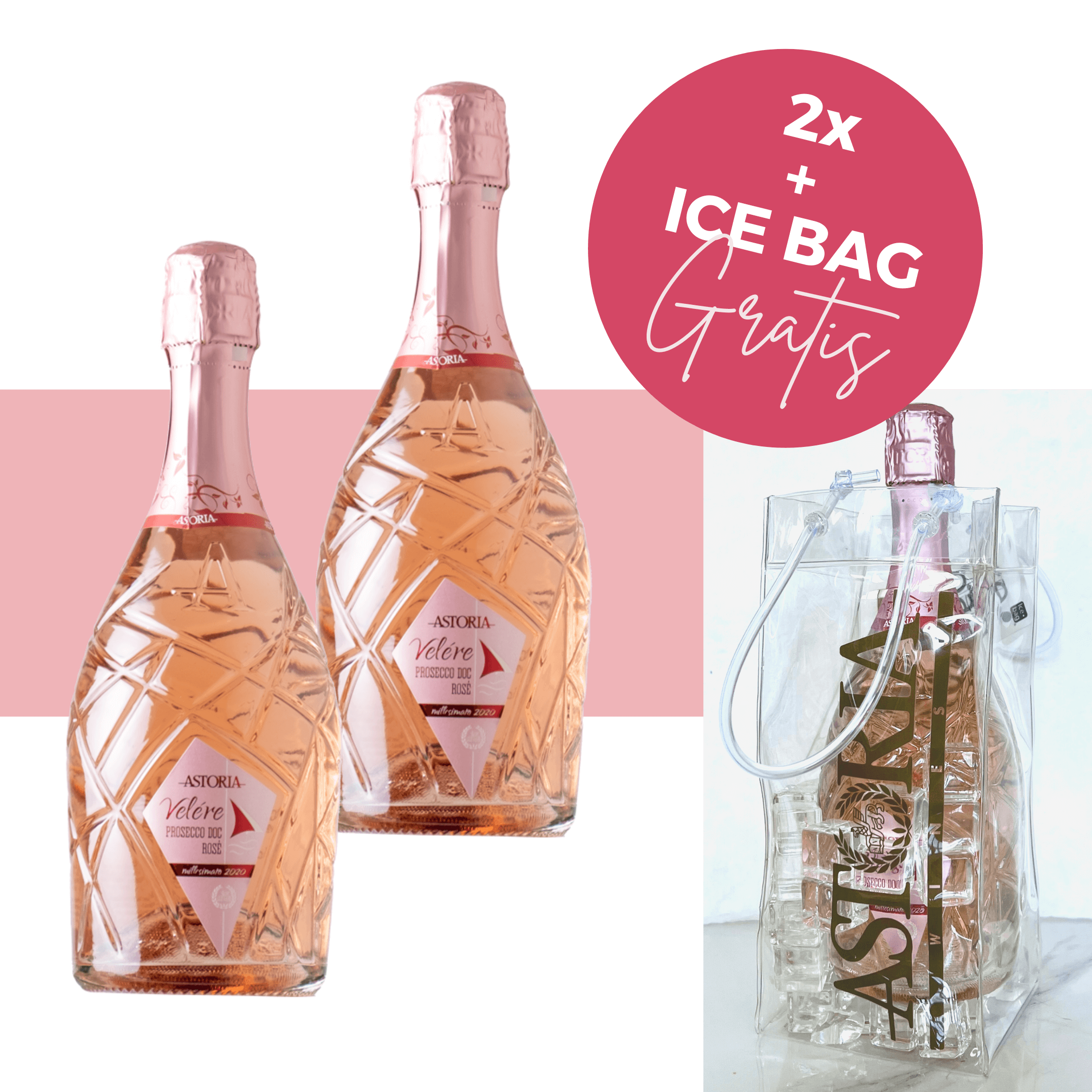 VELERE Prosecco DOC Rose, 2 boce + ICE BAG GRATIS 